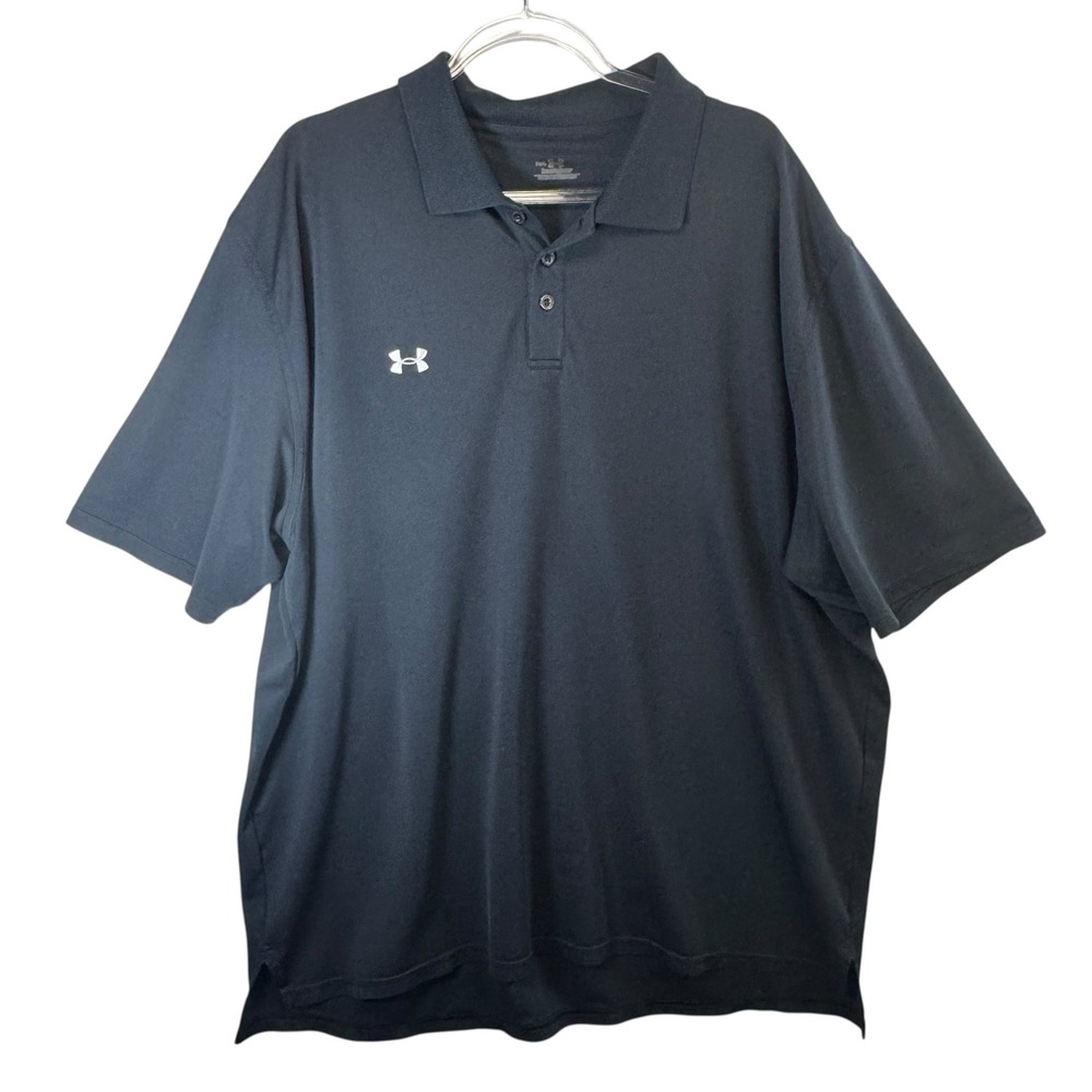 Under Armour Men's 3XL Black Performance Polo Shirt Moisture-Wicking Athletic‎